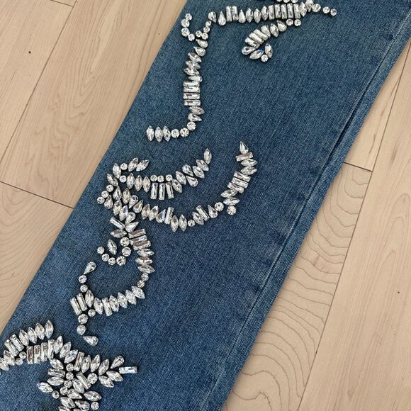 Versace Embellished Straight-Leg Jeans - Picture 2 of 12